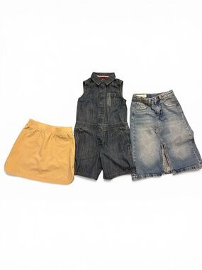 Girls Size (6) Bundle:IZOD Skort, Tommy Hilfiger Denim Jumper& Zara Denim Skirt